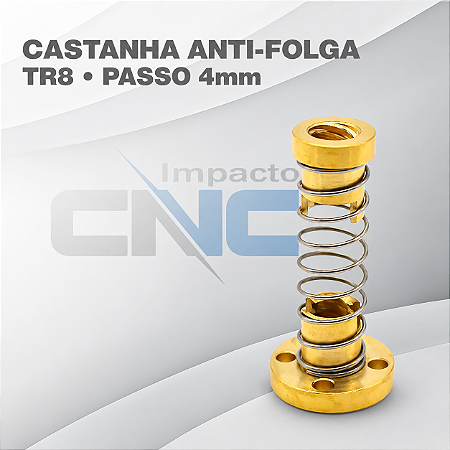 Castanha Anti-Folga TR8 passo 4mm