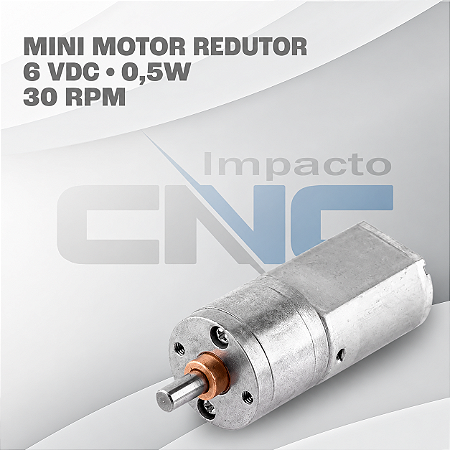Mini Motor Redutor 6 VDC 0.5W 30RPM