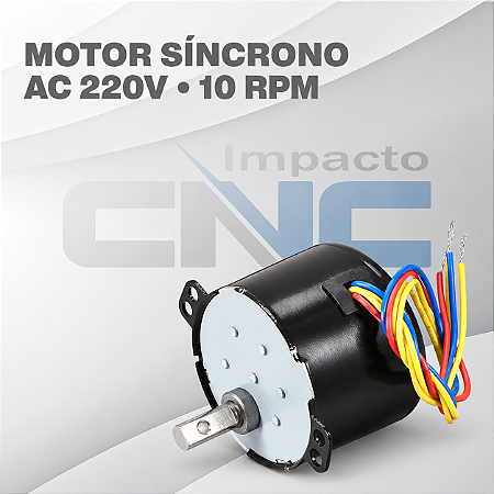 Motor Síncrono de Baixa Velocidade AC 220V 10RPM