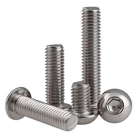Kit  50 x Parafuso Allen Abaulada Aço Inox M4 X 10 Mm