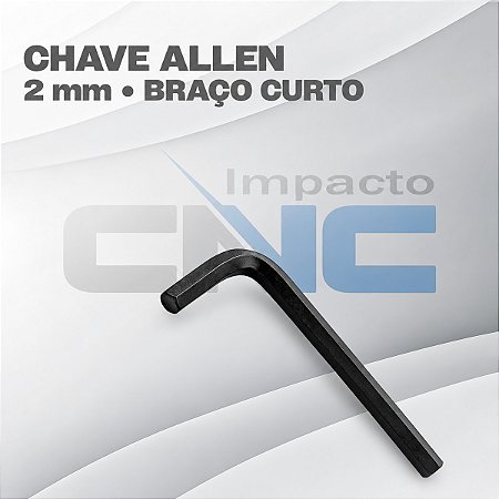 Chave Allen Braço Curto 2mm - Aço Liga