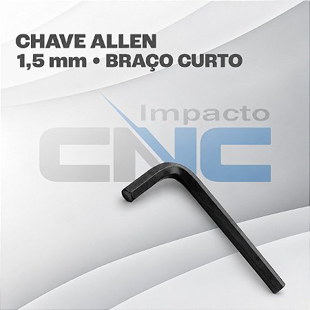 Chave Allen Braço Curto 1,5mm - Aço Liga