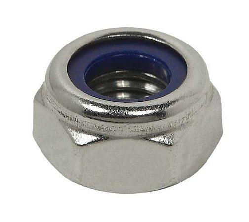 Porca Sextavada Auto-Travante - DIN 985 - M10 - 1,50 - Aço Inox