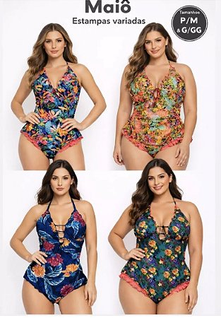 Maiô Feminino - Modelos Florais G GG