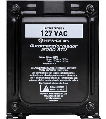 Autotrafo para ar condicionado 12000 BTU Universal HAYONIK