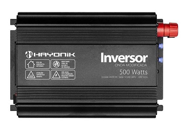 Inversor de Onda Modificada 500W 24VDC/127V USB HAYONIK