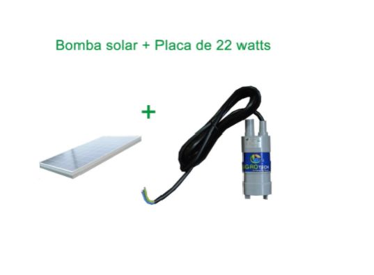 Bomba Solar 12 V 15 W Mais O Painel Placa Solar (22 Watt)