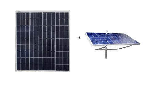 Kit Painel Placa Solar 80w + Suporte Para Painel Solar 80w