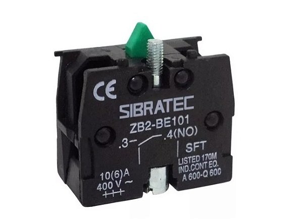 bloco de contato verde 1na zb2 be101 sibrate