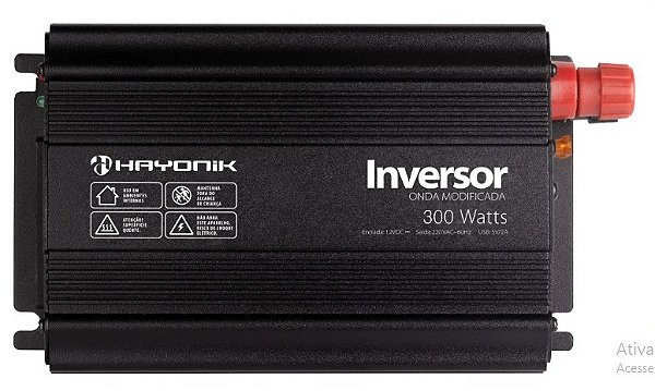 INVERSOR DE ONDA MODIFICADA 300W 12VDC/127V PW11-1 OFF GRID HAYONIK