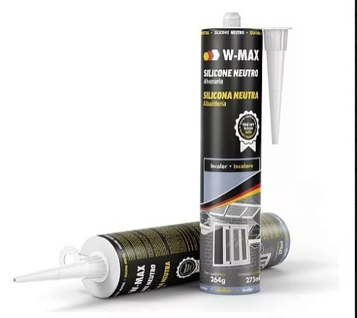 SILICONE NEUTRO ALVENARIA INCOLOR 275ML/264G W-MAX