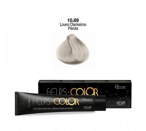 Coloração em Creme Louro Muito Claro Pérola Matizador 9.089 Felps Color Professional 60g