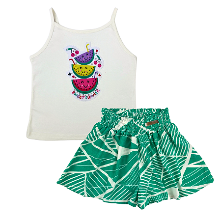 Conjunto Infantil Juvenil Menina Verão