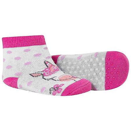 Meia Bebê Comfort Socks Antiderrapante Unicórnio Pink