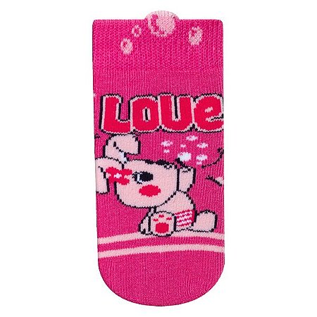 Meia Bebê Infantil Fun Socks Carinho Coelhinha Pink