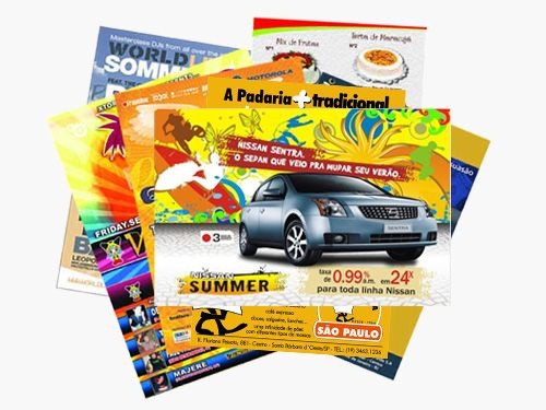 flyers(panfletos) 2500 un 115g 10mm x 14 mm