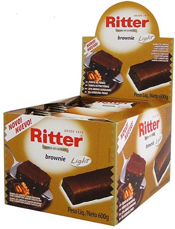Barra de Cereal Light Brownie ao Leite Ritter - Display c/24