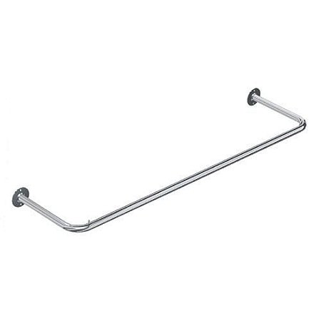 Arara fixa de parede cromada 1,00 metro