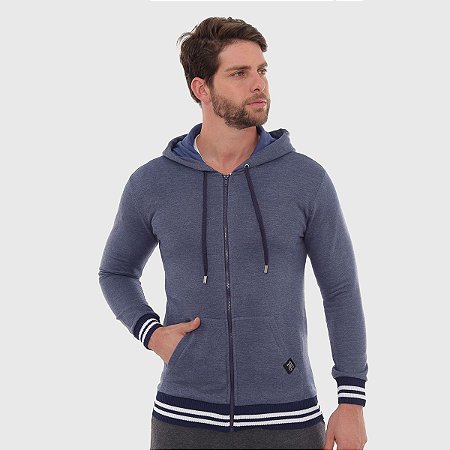 Jaqueta Moletom Street Azul