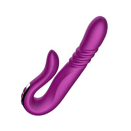 VIBRADOR SOBE E DESCE COM ESTIMULADOR CLITORIANO