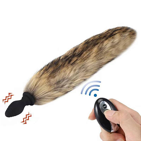 PLUG DE RABO COM VIBRO E CONTROLE REMOTO