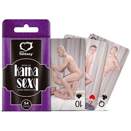 BARALHO KAMA SUTRA HOMO MASCULINO COM 54 CARTAS