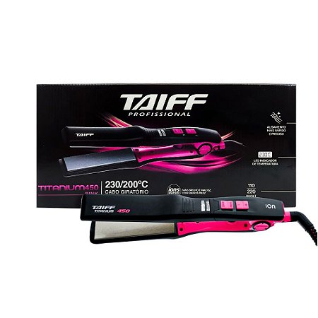 Taiff Chapa Titanium 450 Ion Pink Bivolt | Pink e Mel Cosméticos - Pink e  Mel Cosméticos, Perfumaria e Beleza