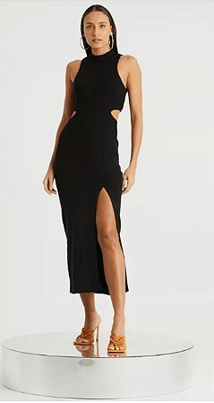 VESTIDO GOLA ALTA ABERTURA NAS COSTAS ALL IS LOVE
