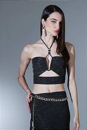 TOP CROPPED DRAPEADO LUREX ALL IS LOVE