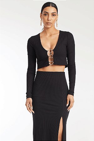 BLUSA MANGA LONGA CORAÇÃO STRASS ALL IS LOVE