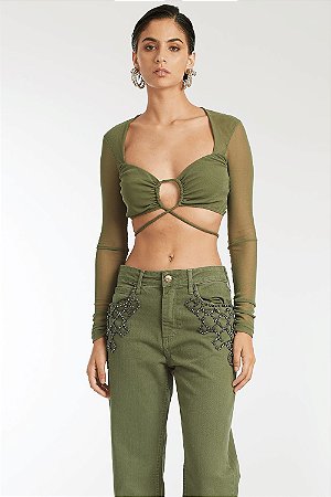 BLUSA TULE TRANSPASSADA LISA ALL IS LOVE