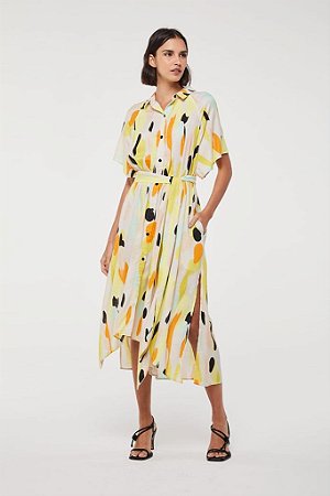 CHEMISE MIDI MURANO POIS FRESH-ANIMALE