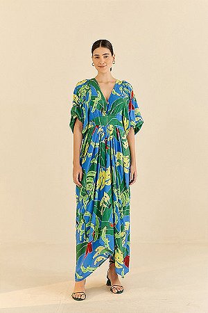 VESTIDO LONGO FOLHA DE BANANA FARM