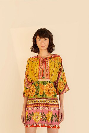 VESTIDO CURTO FLORI MARIAS FARM