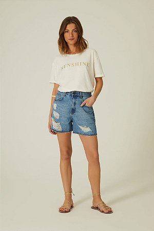 SHORT JEANS BLUE DESTROYED-MARIA FILÓ