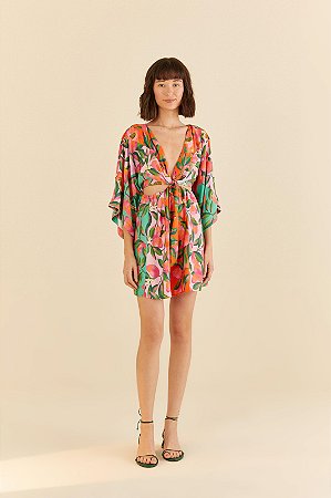 VESTIDO CURTO PAPAYA ROSA FARM
