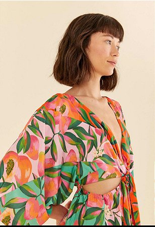 VESTIDO CURTO PAPAYA ROSA FARM