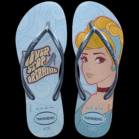 CHINELO HAVAINAS SLIM PRINCESAS CINDERELA