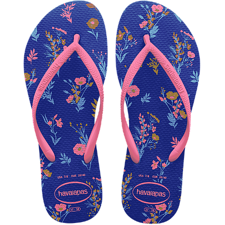 Chinelo Havaianas Slim Romance Azul Naval