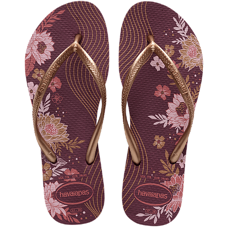 Chinelo Havaianas Slim Organic Terra Roxa