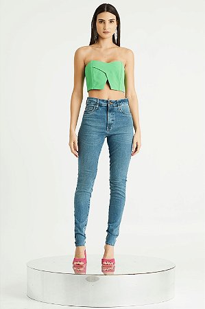 Calça Jeans Skinny Regina com Dirty