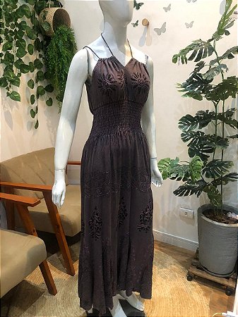 VESTIDO LONGO Roxo INDIANO- Palak