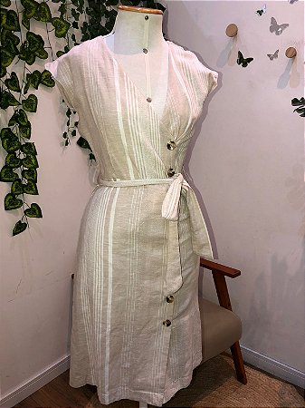 VESTIDO DE LINHO LISTRADO KITSON