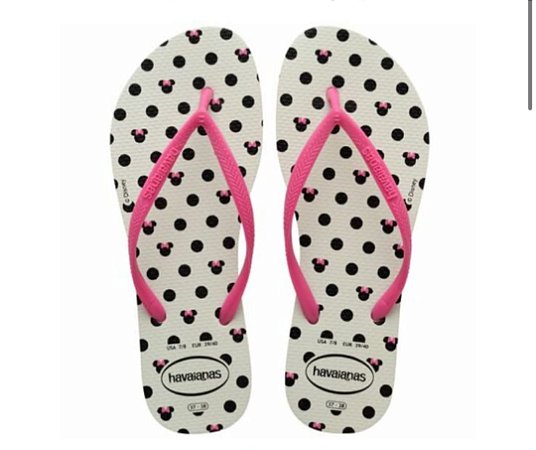 Chinelo Havaianas Slim Disney Minnie Branco