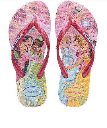 CHINELO HAVAIANAS KIDS SLIM PRINCESS ROSA GLOW