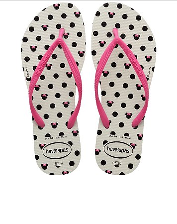CHINELO HAVAIANAS KIDS SLIM DISNEY MINNIE BRANCO