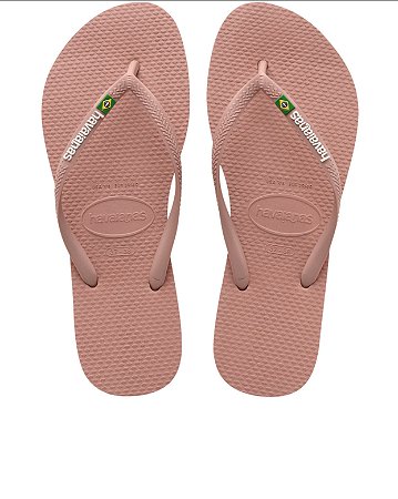Chinelo Havaianas Slim Brasil Rosa Crocus