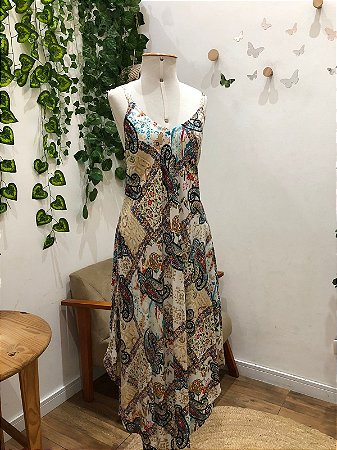 Vestido Midi Paisleys Indiano-Palak