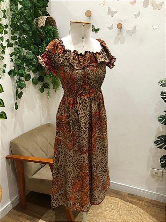 Vestido Midi Palak - Elegância e Estilo Étnico