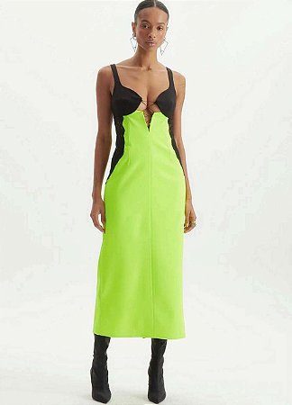 Vestido Super Midi com Fenda 02526- LANÇA PERFUME
